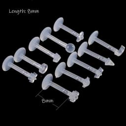 10pcs Transparent Bioplast Flexible Labret Stud Push-in Lip Piercing Ring Ear Cartilage Tragus Helix Piercing Fashion Jewelry
