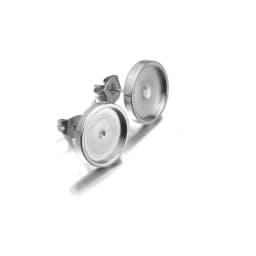 20pcs 6 8 10 12mm Stainless Steel Flat Stud Earring Setting Blank Earring Base Resin Cabochon Tray Diy Jewelry Making Wholesale