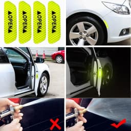 4Pcs/Set Car sticker Door Safety Warning Reflective Stickers Reflective Strip Warning Luminous Universal Accessories