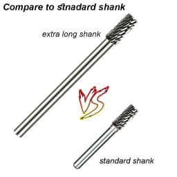 Carbide Burr 6x8m 100mm Extra Long 1/4 Shank Carve Grinde Abrasive Tool Rotary Cut Rasp File Milling Cutter Drill Wood Metal