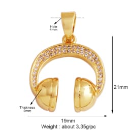 Cowboy Boots Sports Baseball Dumbbell Yoga Men's Zirconia Paved Cloth Charm Pendant,18K Gold Necklace Craft Jewelry Supply L99