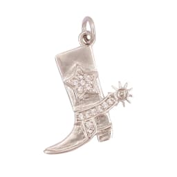 Cowboy Boots Sports Baseball Dumbbell Yoga Men's Zirconia Paved Cloth Charm Pendant,18K Gold Necklace Craft Jewelry Supply L99