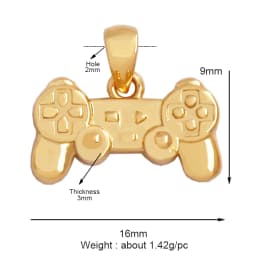 Cowboy Boots Sports Baseball Dumbbell Yoga Men's Zirconia Paved Cloth Charm Pendant,18K Gold Necklace Craft Jewelry Supply L99