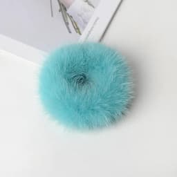 Hair Band 100% Real Genuine Mink Hair Rope Scrunchie Rope Ponytail Tail Stripe Wrist Band Vintage Elastic Headdress Hair Band