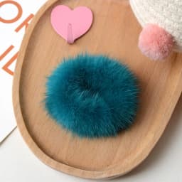 Hair Band 100% Real Genuine Mink Hair Rope Scrunchie Rope Ponytail Tail Stripe Wrist Band Vintage Elastic Headdress Hair Band