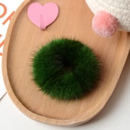 Hair Band 100% Real Genuine Mink Hair Rope Scrunchie Rope Ponytail Tail Stripe Wrist Band Vintage Elastic Headdress Hair Band