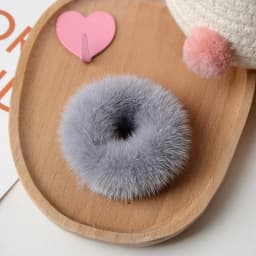 Hair Band 100% Real Genuine Mink Hair Rope Scrunchie Rope Ponytail Tail Stripe Wrist Band Vintage Elastic Headdress Hair Band