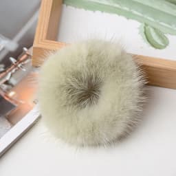 Hair Band 100% Real Genuine Mink Hair Rope Scrunchie Rope Ponytail Tail Stripe Wrist Band Vintage Elastic Headdress Hair Band