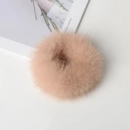 Hair Band 100% Real Genuine Mink Hair Rope Scrunchie Rope Ponytail Tail Stripe Wrist Band Vintage Elastic Headdress Hair Band
