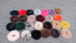 Hair Band 100% Real Genuine Mink Hair Rope Scrunchie Rope Ponytail Tail Stripe Wrist Band Vintage Elastic Headdress Hair Band