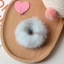 Hair Band 100% Real Genuine Mink Hair Rope Scrunchie Rope Ponytail Tail Stripe Wrist Band Vintage Elastic Headdress Hair Band