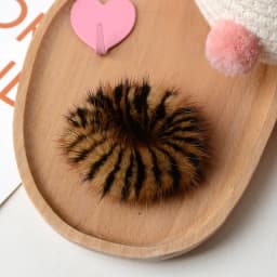 Hair Band 100% Real Genuine Mink Hair Rope Scrunchie Rope Ponytail Tail Stripe Wrist Band Vintage Elastic Headdress Hair Band