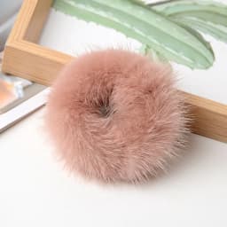 Hair Band 100% Real Genuine Mink Hair Rope Scrunchie Rope Ponytail Tail Stripe Wrist Band Vintage Elastic Headdress Hair Band