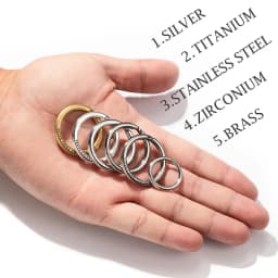Titanium Keyring Brass Stainless Steel Material Key Arc Rings Luxury EDC Car Original Keychain Buckle for Accessories