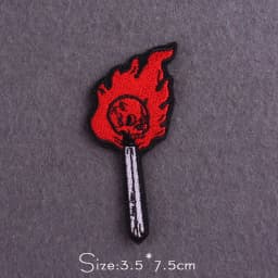 Punk Patch For Clothing Thermoadhesive Patches Diy Skull Embroidery Patch Iron On Patches On Clothes Stickers DIY Applique