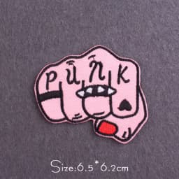 Punk Patch For Clothing Thermoadhesive Patches Diy Skull Embroidery Patch Iron On Patches On Clothes Stickers DIY Applique