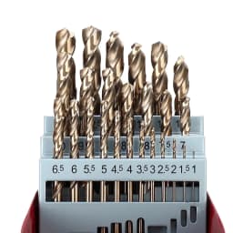 25Pcs 1-13mm M35 HSS-Co Cobalt Straight Shank Twist Drill Bits Set Metal Drilling Hole For Wood Stainless Steel Iron Aluminum