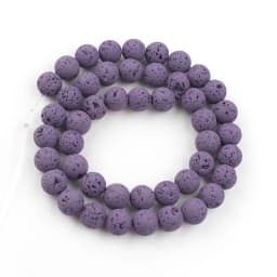 Wholesale Natural Volcanic Lava Stone Beads Round Loose Spacer Bead For Jewelry Making DIY Bracelert Accessories 4 6 8 10mm 15''