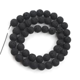 Wholesale Natural Volcanic Lava Stone Beads Round Loose Spacer Bead For Jewelry Making DIY Bracelert Accessories 4 6 8 10mm 15''