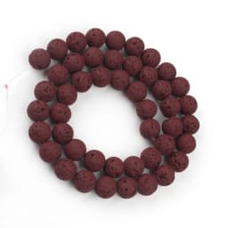 Wholesale Natural Volcanic Lava Stone Beads Round Loose Spacer Bead For Jewelry Making DIY Bracelert Accessories 4 6 8 10mm 15''