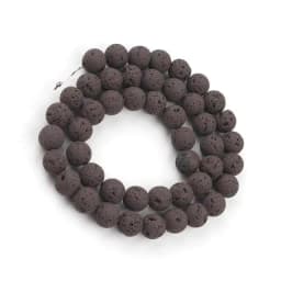 Wholesale Natural Volcanic Lava Stone Beads Round Loose Spacer Bead For Jewelry Making DIY Bracelert Accessories 4 6 8 10mm 15''