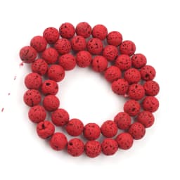 Wholesale Natural Volcanic Lava Stone Beads Round Loose Spacer Bead For Jewelry Making DIY Bracelert Accessories 4 6 8 10mm 15''