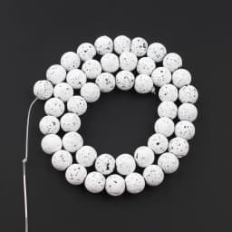 Wholesale Natural Volcanic Lava Stone Beads Round Loose Spacer Bead For Jewelry Making DIY Bracelert Accessories 4 6 8 10mm 15''