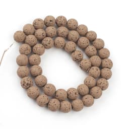 Wholesale Natural Volcanic Lava Stone Beads Round Loose Spacer Bead For Jewelry Making DIY Bracelert Accessories 4 6 8 10mm 15''