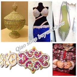 QIAO Bulk Pack Crystal Multi Colors AB Rhinestones Non Hot Fix Flat back Rhinestone Strass for Fabric Garment DIY Art