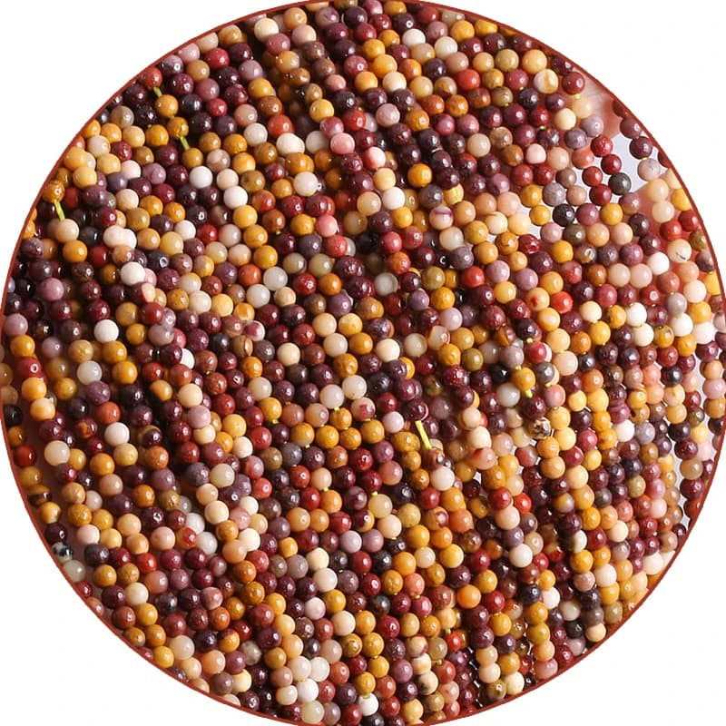 Natural Stone 2/3/4mm Tiny Beads Mookaite Stone Beads For Diy Wristband Choker Waist Beads Chain Making