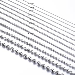 10Pcs/Lot 1.2/1.5/2/2.4/3/3.2/4/4.5/5/6mm Stainless Steel Bulk Ball Bead Chains For DIY Necklaces Jewelry Making Accessories