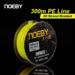 NOEBY 300m PE Line X8 Strand Braided Fishing Line Super Tension 1-103LB Super Wear Resistance Smooth Multifilament Fishing Line