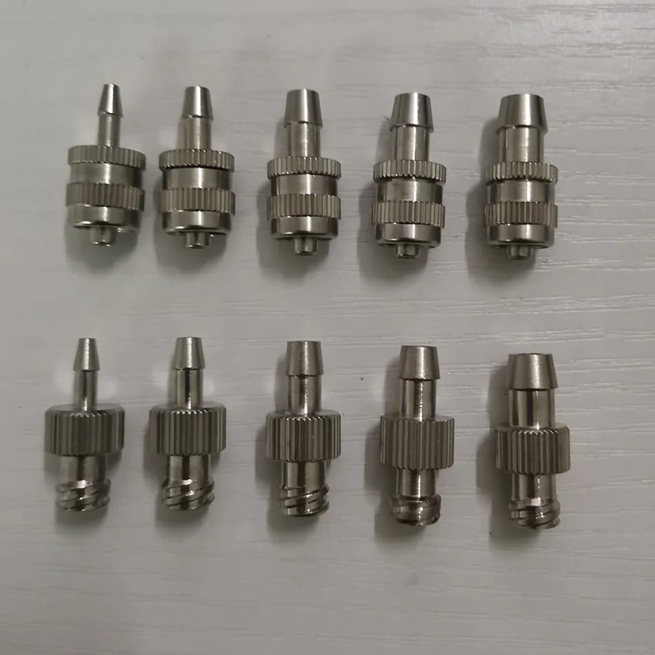 Air Valve Pipe Dispensing Glue Subpackaging Syringe Barrel Luer Lock Adapter Fitting Connector Metal Nickel Plated Brass