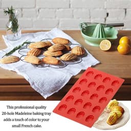 20 Cavity Mini Madeleine Tray Shell Shape Cake Mold Cookie Biscuit Baking Pan Handmade Soap Mould Kitchen Supplies Tools