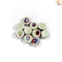 11# Multi-color Small Oblate Exquisite Ceramic Beads Jewelry Making Accessories #8A41620