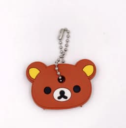 1PCS Silicone Motorcycle Key Case Cover Animal Cartoon Key Cover Cap PVC Soft Key Holder Key Chain For Girl Women Trinket Gift