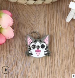 1PCS Silicone Motorcycle Key Case Cover Animal Cartoon Key Cover Cap PVC Soft Key Holder Key Chain For Girl Women Trinket Gift