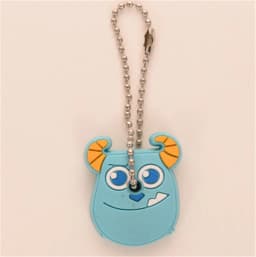1PCS Silicone Motorcycle Key Case Cover Animal Cartoon Key Cover Cap PVC Soft Key Holder Key Chain For Girl Women Trinket Gift