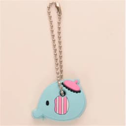 1PCS Silicone Motorcycle Key Case Cover Animal Cartoon Key Cover Cap PVC Soft Key Holder Key Chain For Girl Women Trinket Gift