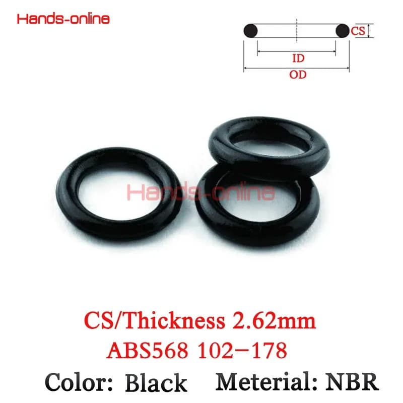 Thickness 2.62mm Ring gasket NBR Rubber seal selection ID AS568 102- 178 machine oil resistance water proof orings o-ring gasket