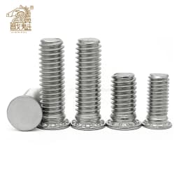 10-50PCS Self Clinching Studs Pressure Rivet Screw Zinc Plated 304 Stainless Steel M3 M4 M5 M6 M8 FH/FHS Flush Head Studs