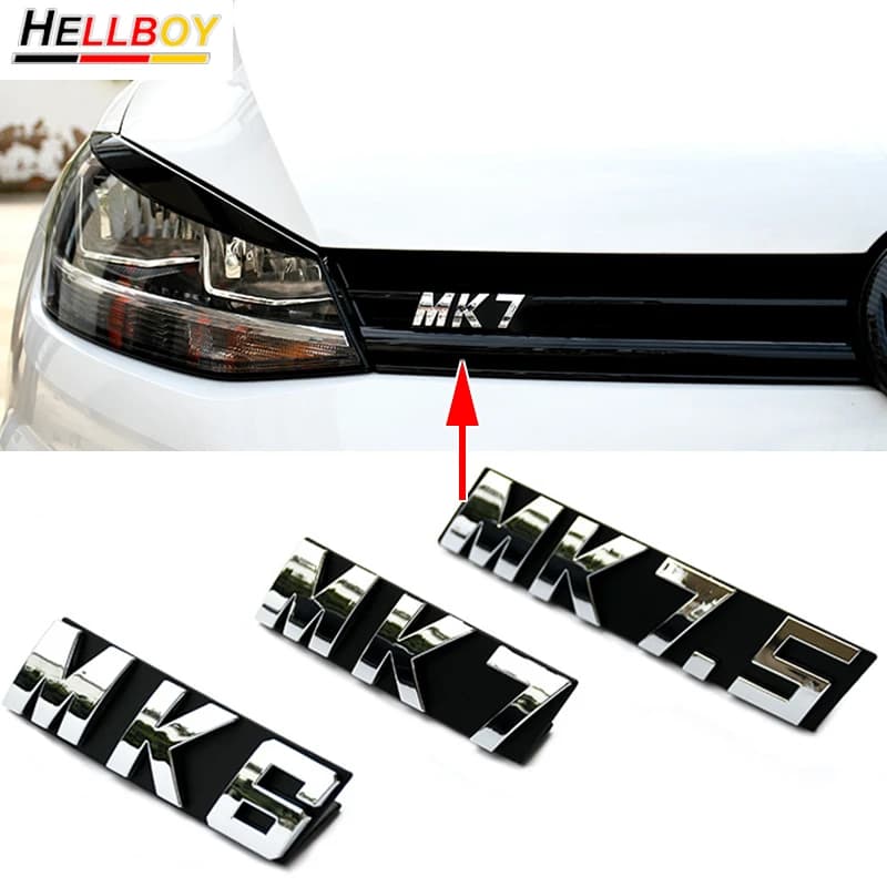 Car Styling For Volkswagen VW GOLF 6 7 MK6 MK7 MK7.5 Front Grille Emblem Badge Trims Decals Sticker
