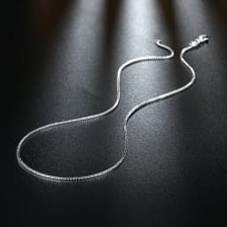 10pcs 16-24inch 925 Sterling Silver fashion 1MM Box chain for women Men necklace Charms wedding party jewelry Christmas gifts