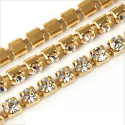 1 Yard Rhinestones Chain SS6- SS12 Gold Base Shine Crystals Stones Glue On Rhinestone Chain for Clothes Needlework Gems Crafts
