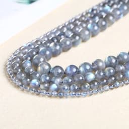 High Quality Natural Grey Labradorite Moonstone Round Loose Spacer Beads For Jewelry Making DIY Bracelet Necklace Accessories