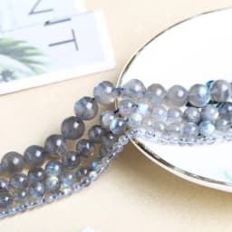 High Quality Natural Grey Labradorite Moonstone Round Loose Spacer Beads For Jewelry Making DIY Bracelet Necklace Accessories