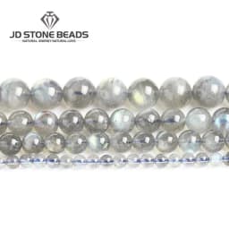 High Quality Natural Grey Labradorite Moonstone Round Loose Spacer Beads For Jewelry Making DIY Bracelet Necklace Accessories