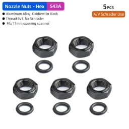 Aluminum Nuts for Bicycle Schrader Presta Valve Fastening Threaded Ring A/V F/V Shaft Washers Rim Protective Stickers