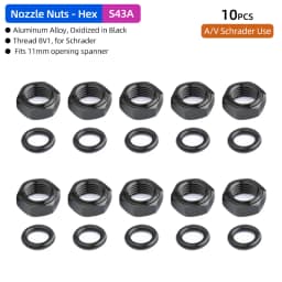 Aluminum Nuts for Bicycle Schrader Presta Valve Fastening Threaded Ring A/V F/V Shaft Washers Rim Protective Stickers