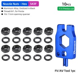 Aluminum Nuts for Bicycle Schrader Presta Valve Fastening Threaded Ring A/V F/V Shaft Washers Rim Protective Stickers